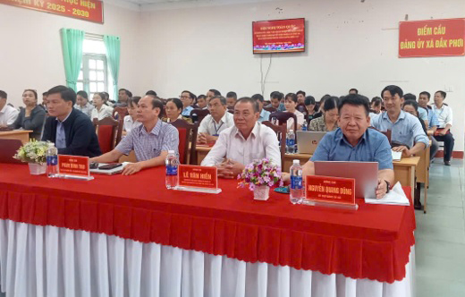 Xã Đắk Phơi: Kết nối trực tuyến tham dự Hội nghị toàn quốc nghiên cứu, quán triệt Nghị quyết Trung ương 3 khóa XIV